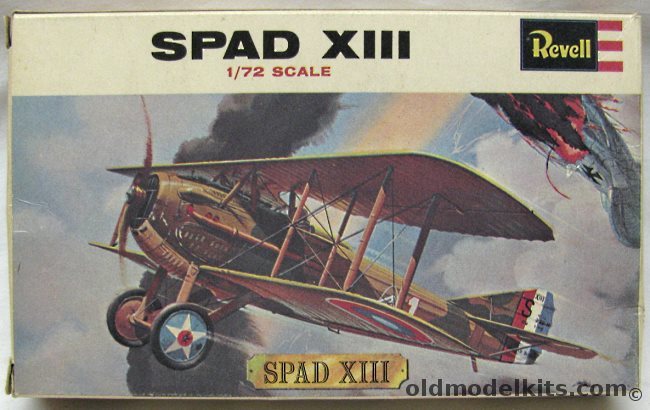 Revell 1/72 Spad XIII - 14th Hat In The Ring Aero Squadron Captain Eddie Rickenbacker's Aircraft, H627-70 plastic model kit